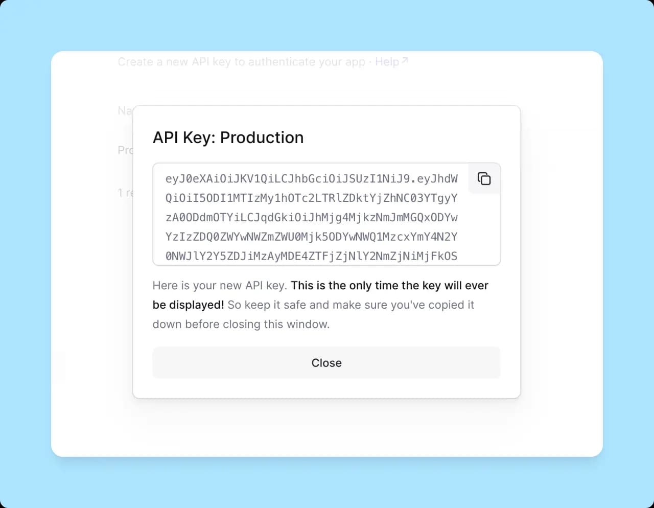 Lemon Squeezy: API Key Copy