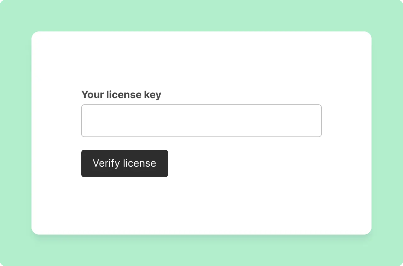 Lemon Squeezy: License Form