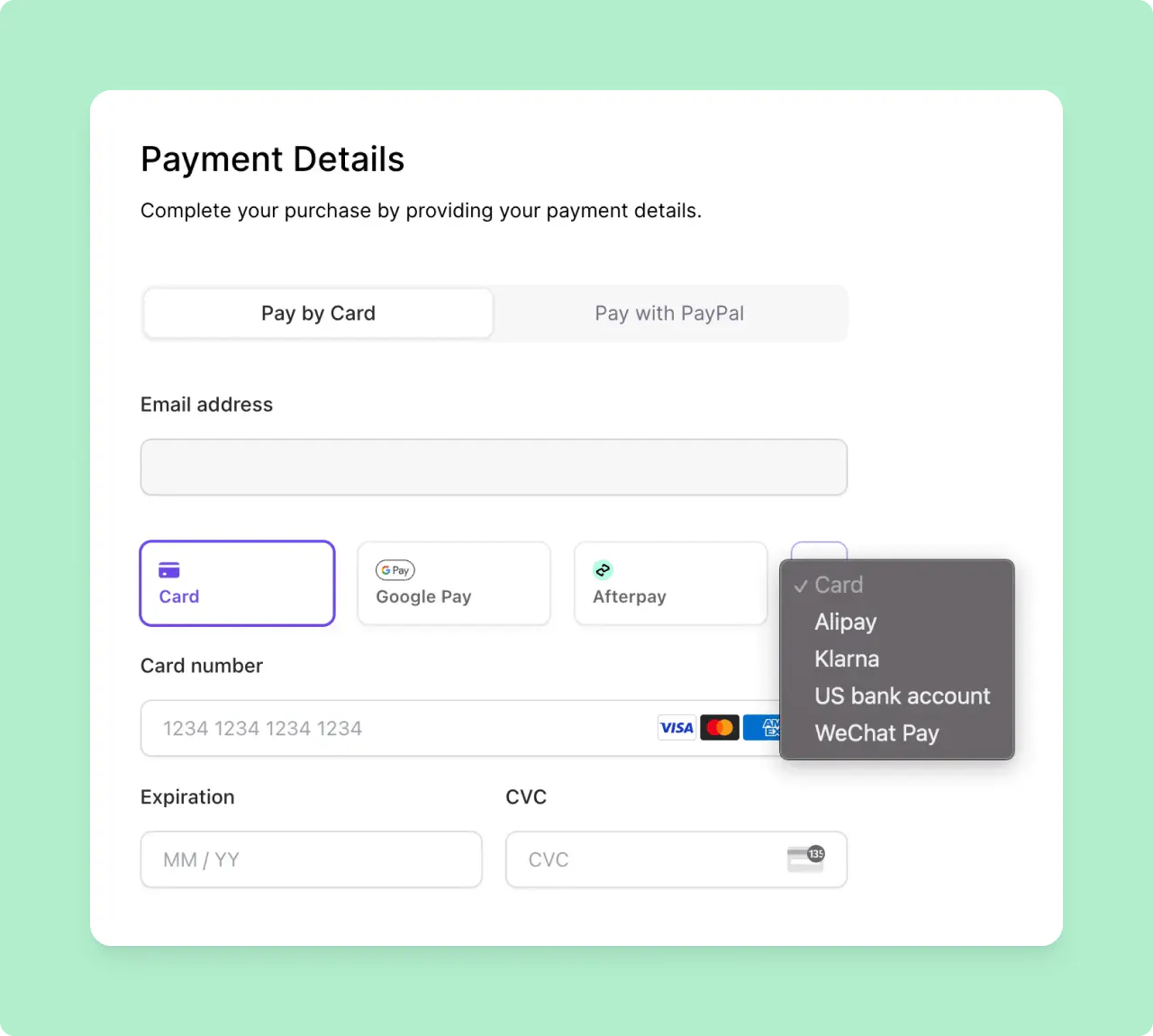 Lemon Squeezy: payment methods