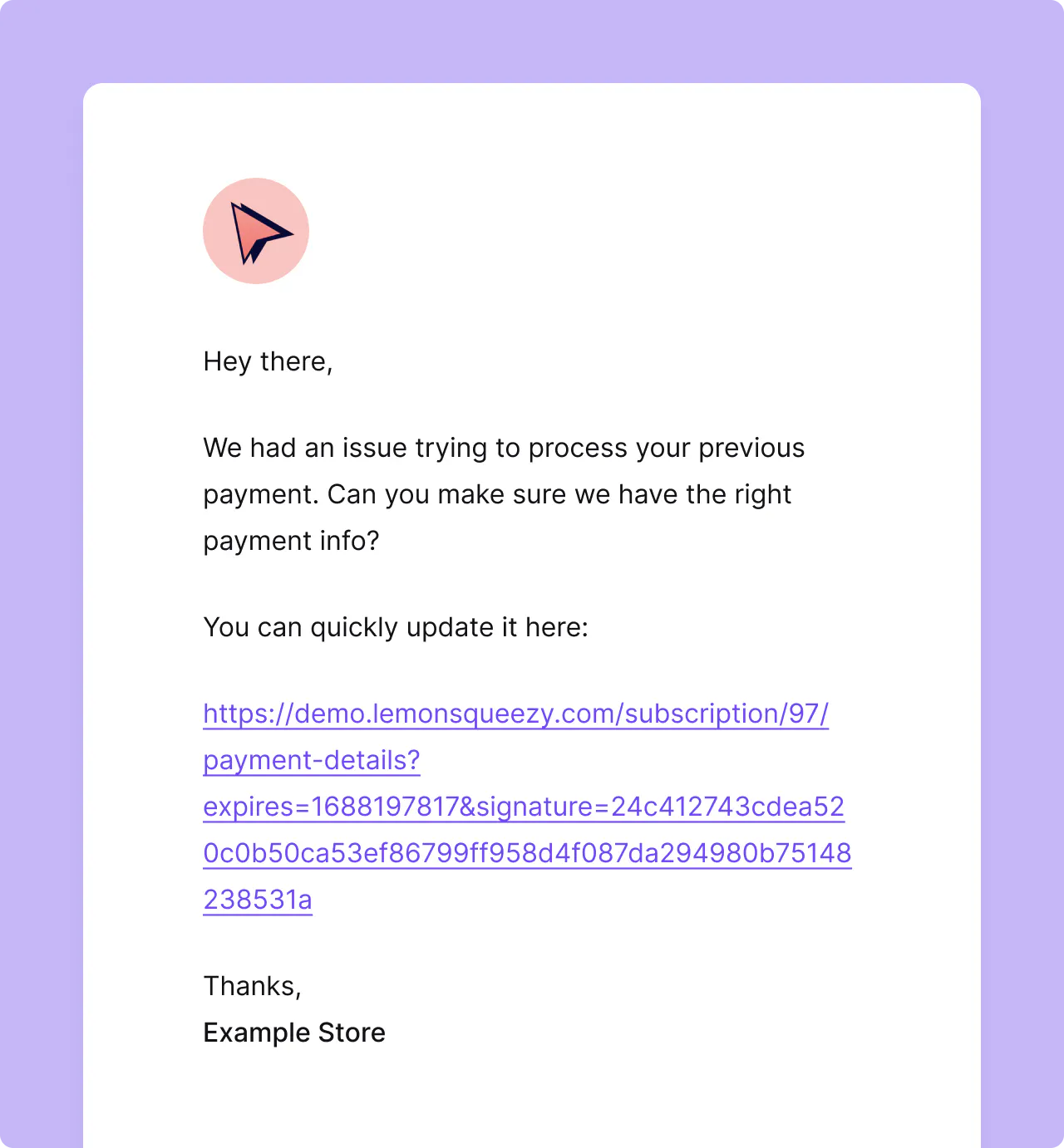 Lemon Squeezy: payment failure