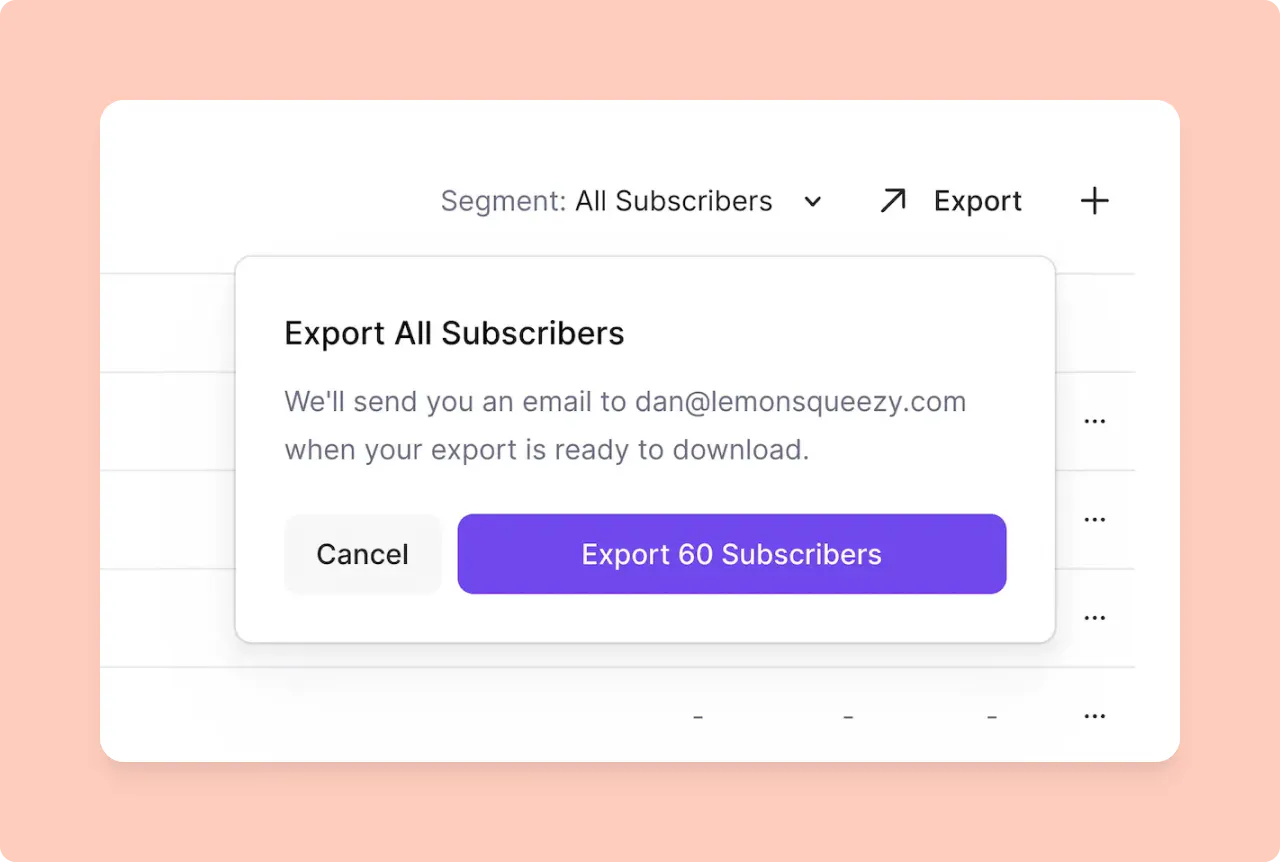 Lemon Squeezy: importing subscribers