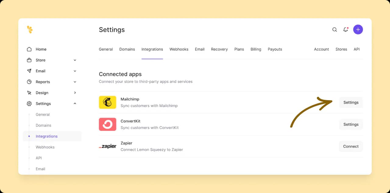 Lemon Squeezy: Mailchimp integration